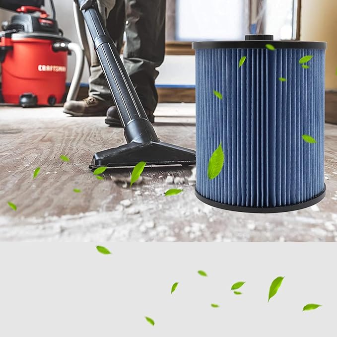 MZY LLC 17907 Cartridge Filter for Craftsman Shop Vac 5 to 20 Gallon, 3-Layer Pleated Fine Dust Filter Fits for Craftsman 17907 9-17907 Wet Dry Vacuum