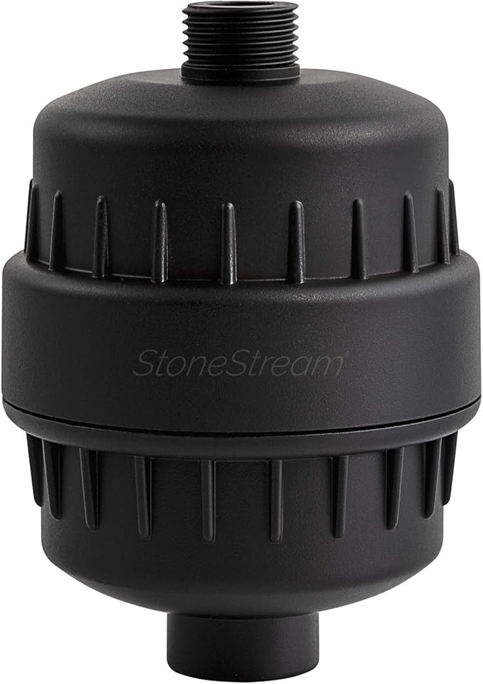 Shower Filter for Hard Water- Original StoneStream Shower head filter with Vitamin C and Activated Charcoal to remove Chlorine, Heavy metals and more- For Dry Skin and Hair