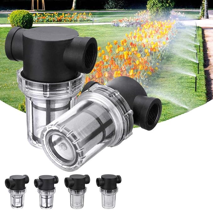 1Pcs Garden Pond 1 inch Inline Mesh Strainer Water Pump Filter Irrigation High Flow Pipeline Filter Garden Interface Strainer(Size:40 mesh)