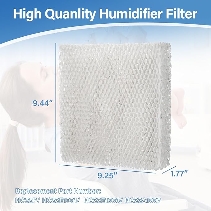 HC22E1003 Humidifier Filter Pad Replacement for Honeywell HE220 HE225 HE240 HE100 HE150 Whole House Humidifier Wicks, Replace HC22P1001 HC22A1007 - Pack of 2
