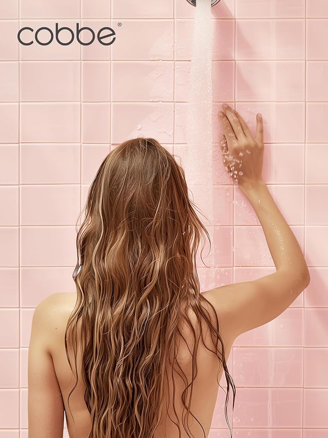 Cobbe Filtered Shower Head with Handheld, 6 Spray Modes, Water Softener Filters - Remove Chlorine, Reduce Dry Skin - Brushed Nickel