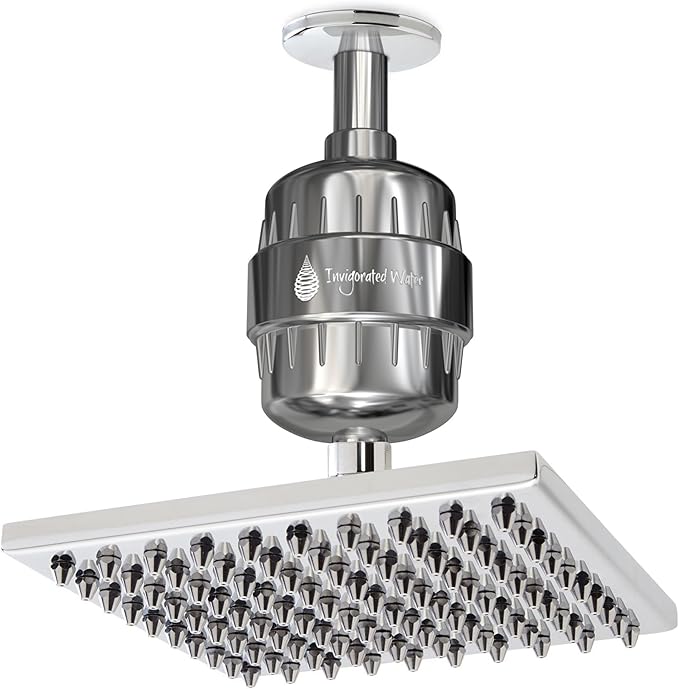 Invigorated Water PH005 Shower Filter Replacement Kit for pH Energize – 15-Stage Hard Water Filter, Removes Chlorine & Metals, Enhances Hair & Skin