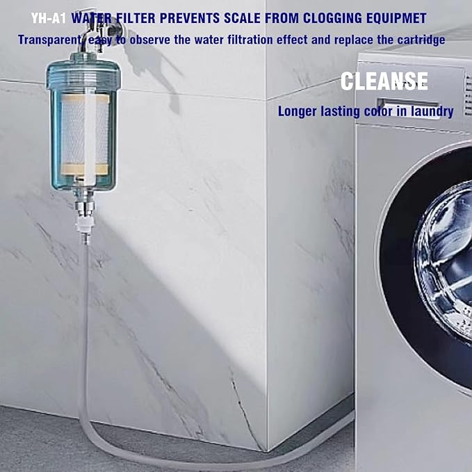 1 Micron High Density Activated Carbon Fibre Cartridge. Replacement Cartridge For Shower Head Filter and Washing Machine Filter, Remove Chlorine Fluoride and Impede Scale, BPA-Free