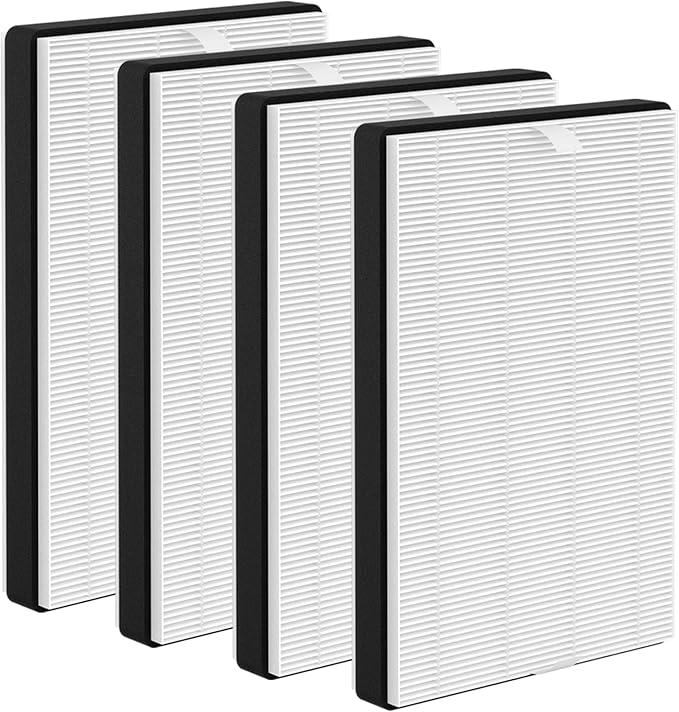 4 Pack F2 A2 True HEPA Replacement Filter Compatible with 3M Filtrete Room Purifier Models FAP-C02WA-G2 FAP-C03BA-G2 FAP-T03BA-G2 FAP-SCO2N FAP-CO2-A2 FAP-CO3-A2 FAP-TO3-A2