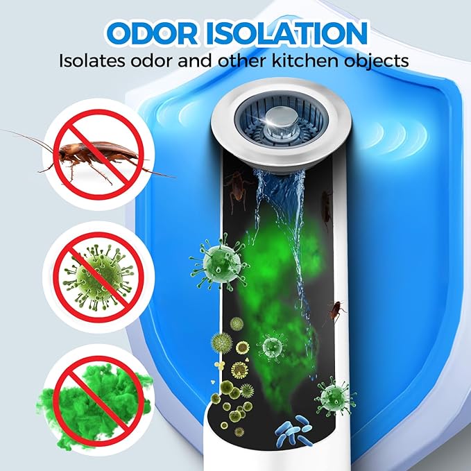 Kitchen Sink Drain Strainer - 2Pack Sink Stopper, Drain Protector, Kitchen Drain Plug & Sink Installation Parts with Anti-Clogging Basket, Fit US Standard 3-1/2'' Sink Drain Hole, Silver