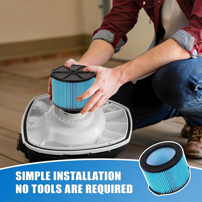 VF3500 Replacement Filter for Shop Vacuum 3-4.5 Gallon Wet Dry Vacuums, 3-Layer Filters for WD4050, WD3050, WD4080, WD4522, 4000RV, 4500RV 2pcs