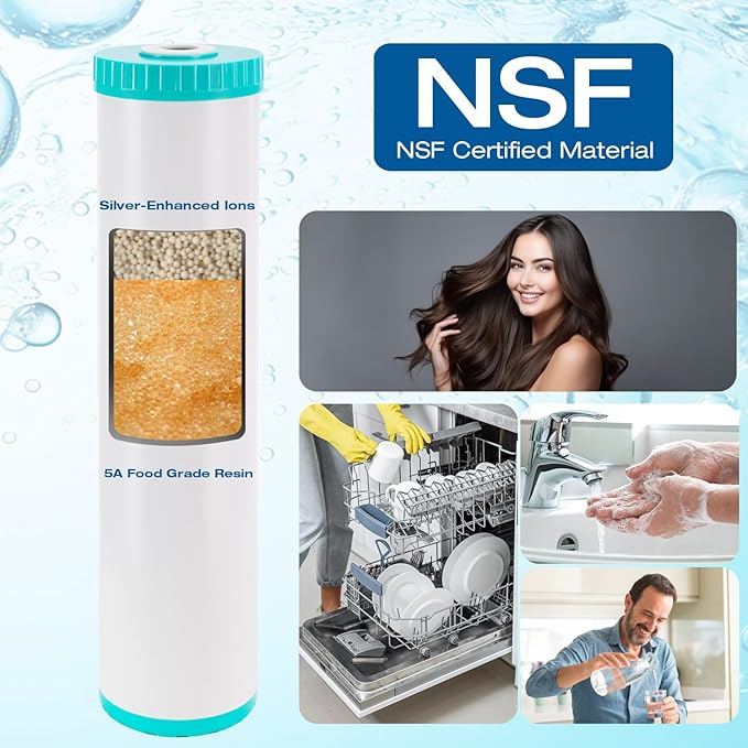 H&G Lifestyles 20 x 4.5 Whole House Water Softener Filter, Ion Exchange Filter Replacement Cartridge,Remove Calcium Magnesium,Prevent Scale Build-up,for Any 20" Whole House Water Filters System