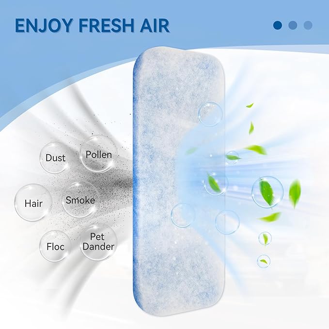 12.875” x 5.5” RV AC Air Filter Replacement Compatible with Entegra Luxury Fifth Wheel Air Conditioner - 4 Pack Air Conditioning Unit RV Foam Pad for Camper Vent MERV 6 AC 160g Filter, Blue