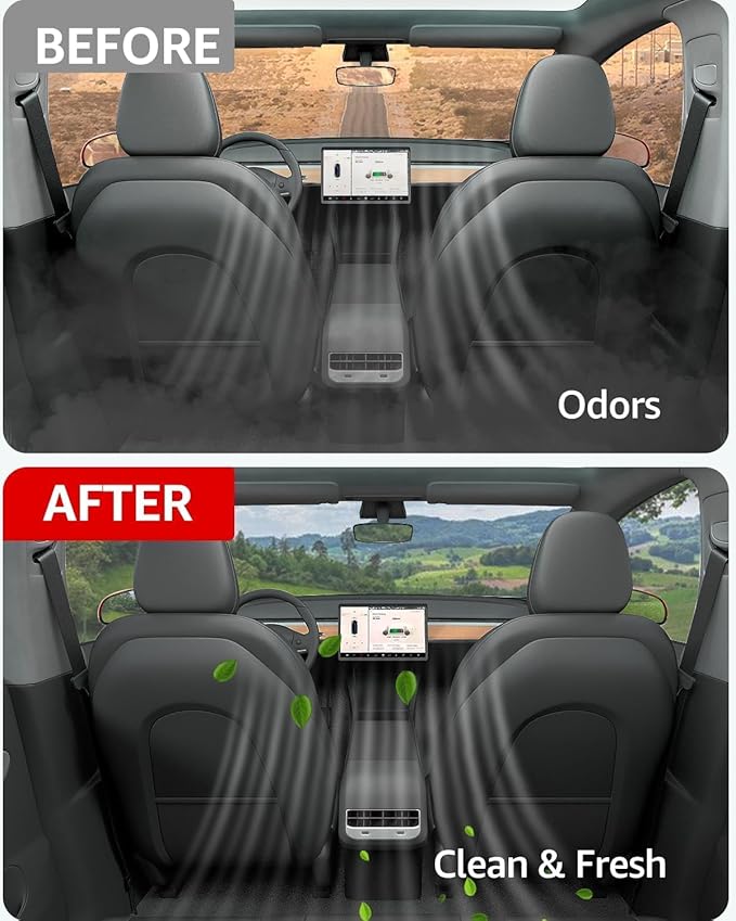 BASENOR Tesla Model Y Model 3 Cabin Air Filter with Activated Carbon [Longer Lasting] [OEM Filter Replacement] for 2020-2026 Model Y 2017-2025 Tesla 3 [Compatible with 2025 2026 Model Y Juniper]