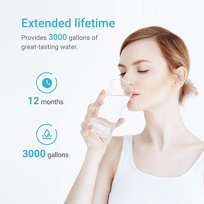 [WITH CHIP] AQUA CREST WF283-R Replacement for Elkay® 51300C, Compatible with Elkay® ezH20® and Halsey Taylor® Bottle Filling Stations, NSF/ANSI 42, Reduces Chlorine, Bad Taste & Odor, 1 Pack