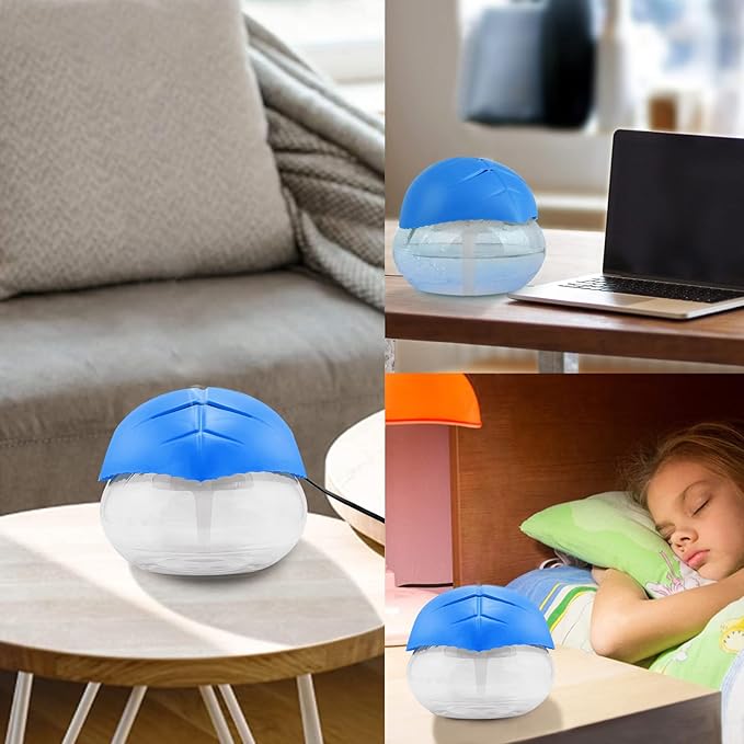 Water-Based Purifier Air Washer, Air Revitalizer & Freshener, Air Fresher with 7 LED Color Changing Light for Rooms (Blue)