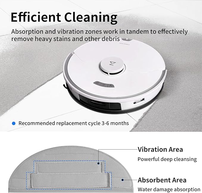 21 PCS Accessories Kit Compatible with Roborock S8 Pro Ultra Robot Vacuum Cleaner,6 Side Brushes,4 HEPA Filters,4 Dust Bags,1 Cleaning Brush,2 Main Brushes,4 Mop Pads,2 Tools