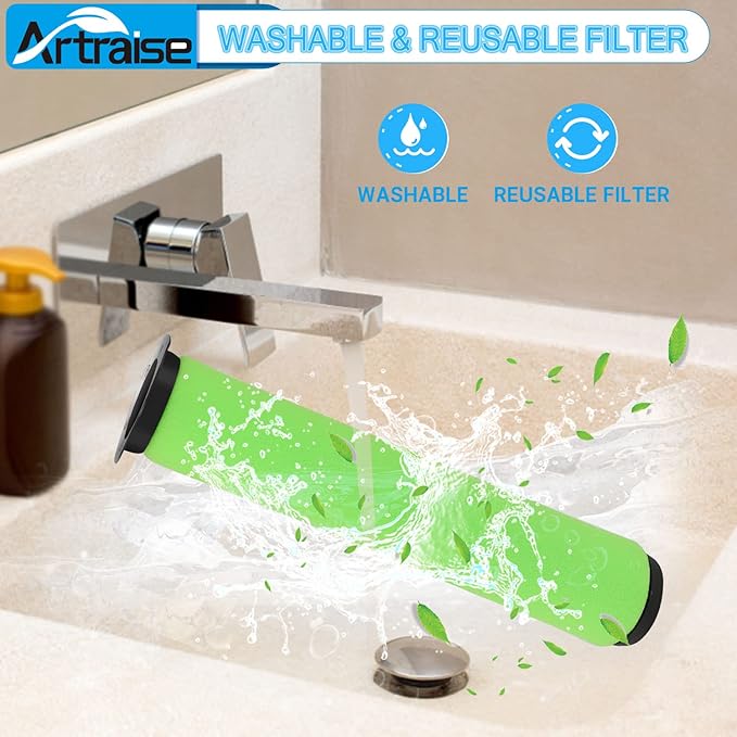 Artraise Air Ram Filter Replacement for Bissell AirRam 1984 Cordless Vacuum Parts Filter 2144 21448 19841 19844, AirRAM for Gtech Mk2 K9 Filters Cordless Vacuum Cleaner, part#1611215 (4 Pack Filters)