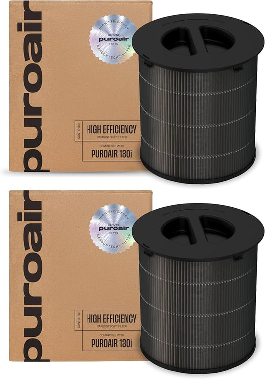PuroAir 130i Replacement Filter - Filters up to 99.9% of Smoke, Pollen, Dust and Common Household Pollutants - Air Filter Replacement for PuroAir 130i Air Purifier (2 Pack)