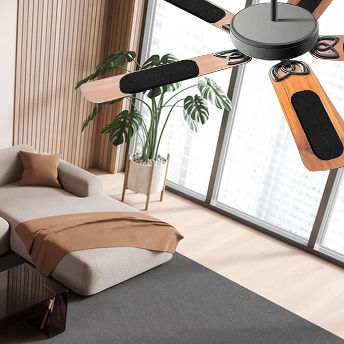 Ceiling Fan Filter, 5-Pack Ceiling Fan Filters for Blades, Ceiling Fan Air Purifier Pads, Coconut Carbon Universal Air Filter, Ceiling Fan Blade Filters for Common Household Contaminants(10*3.5*0.4”)