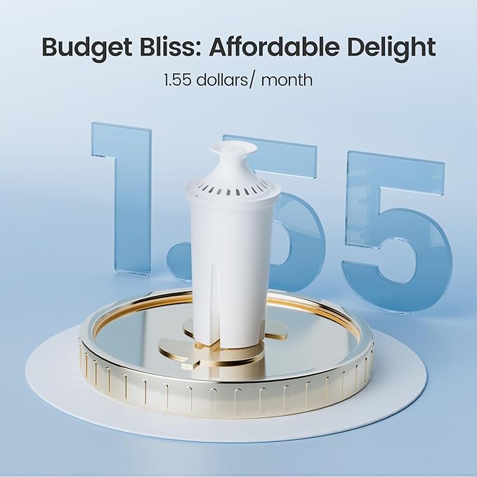 AQUA CREST Replacement for Brita® Filter, Brita® Water Pitchers and Dispensers, Classic OB03, Mavea® 107007, and More, NSF Certified Pitcher Water Filter, 3 Count