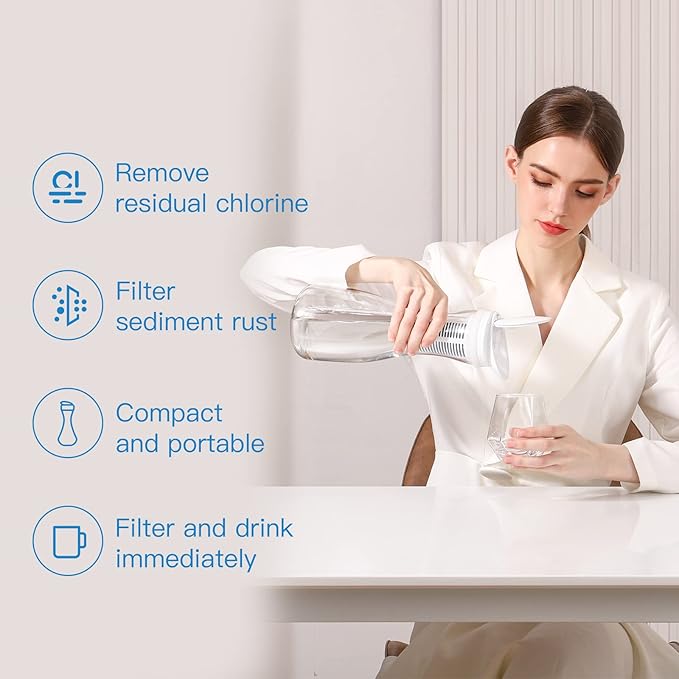 Replacement Filters Compatible with All FACHIOO and Puro® Glass Water Filter Pitcher,Filters 211 Gallons,Carbon Water Filter Removes Lead,Odors,Microplastics, Chlorine,Impurities (Pack of 3)