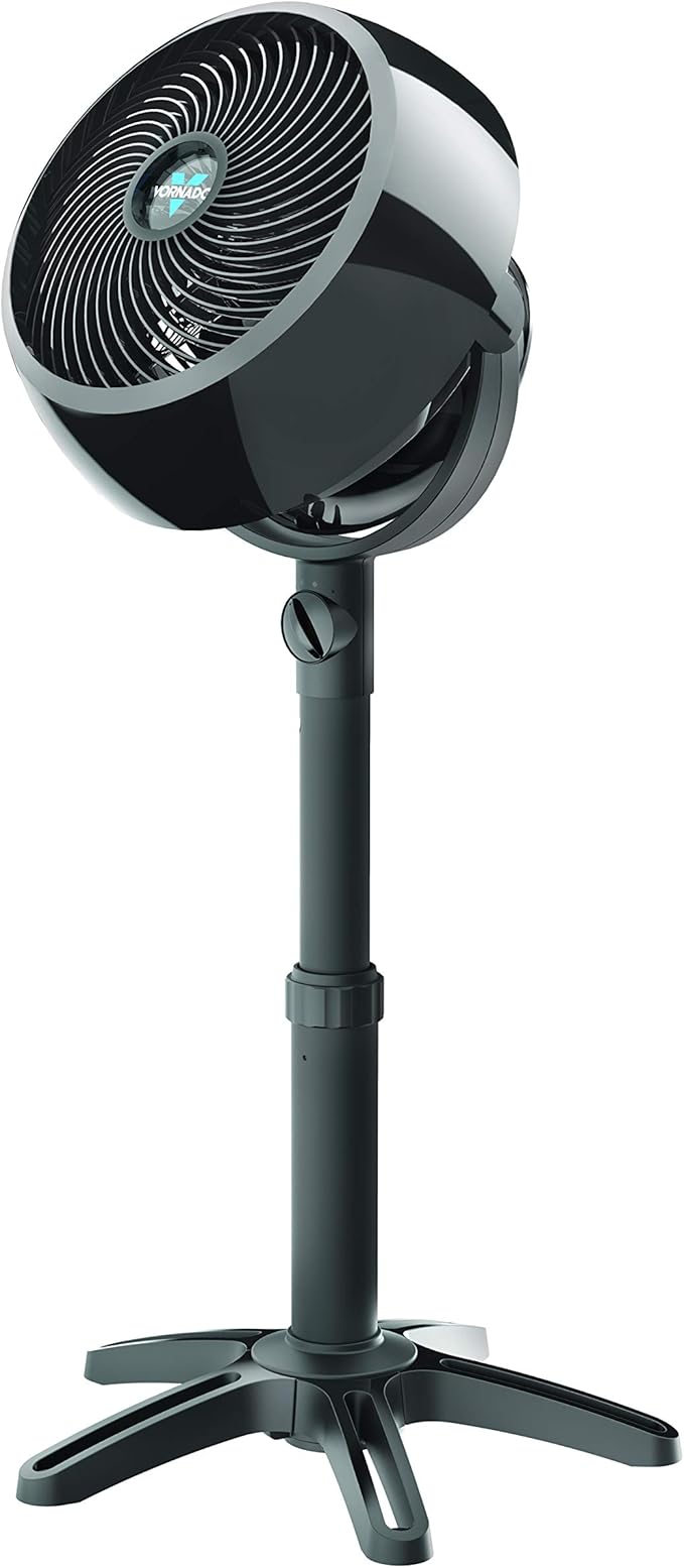 Vornado 7803 Large Pedestal Whole Room Air Circulator Fan with Adjustable Height, 3 Speed Settings, Removable Grill for Cleaning, Black