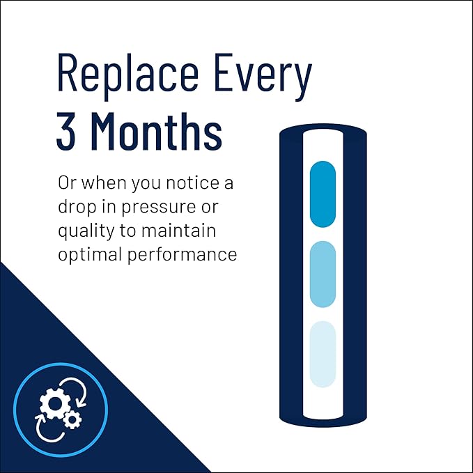 Pentair OMNIFilter GAC1 Carbon Water Filter, 10-Inch, Under Sink Granular Activated Carbon Replacement Cartridge, 10" x 2.5", 20 Micron, White