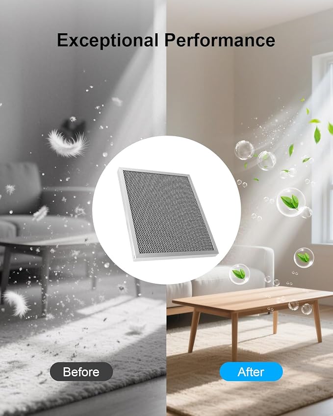 Washable Dehumidifier Filter Fits for AprilAire Whole-House Dehumidifiers Models 1830 1850 1852 and Ventilation Models 8191 8192 Replace 5443, MERV 8 Replacement Filter 10x12x1(Pack of 2)