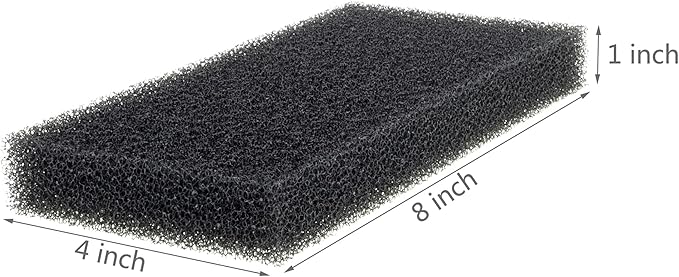 ALEGI 4 Pieces Aquarium Filter Foam Sponges Pad, Fish Tank Bio Sponge Coarse Sheet Filter Media Pad, Cut-to-Size Foam for Pet Filters (8x4x1 Inch 4 Pcs)