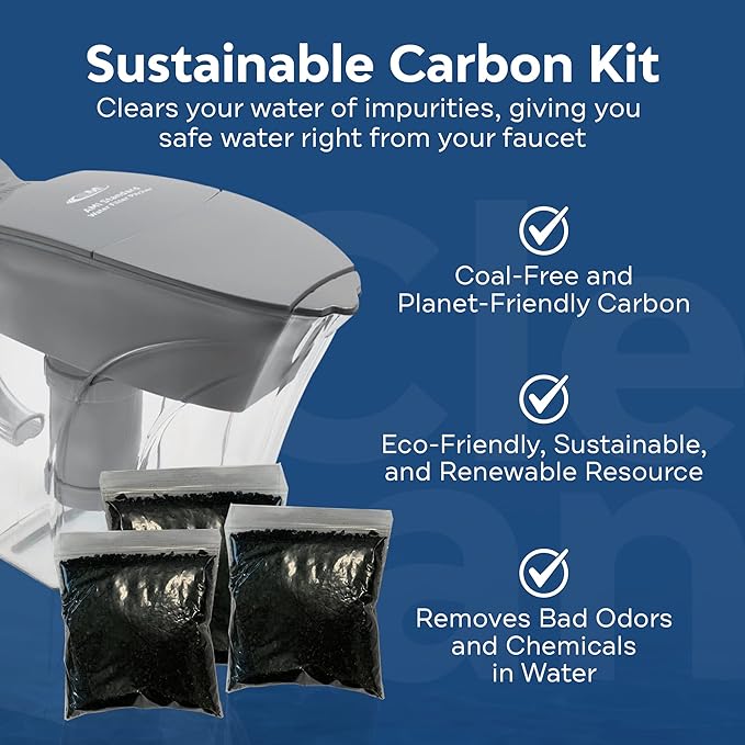 APPLIED MEMBRANES INC. Water Pitcher Filter Refills, Replacement Filters for HD-62GWP, 3 Pack