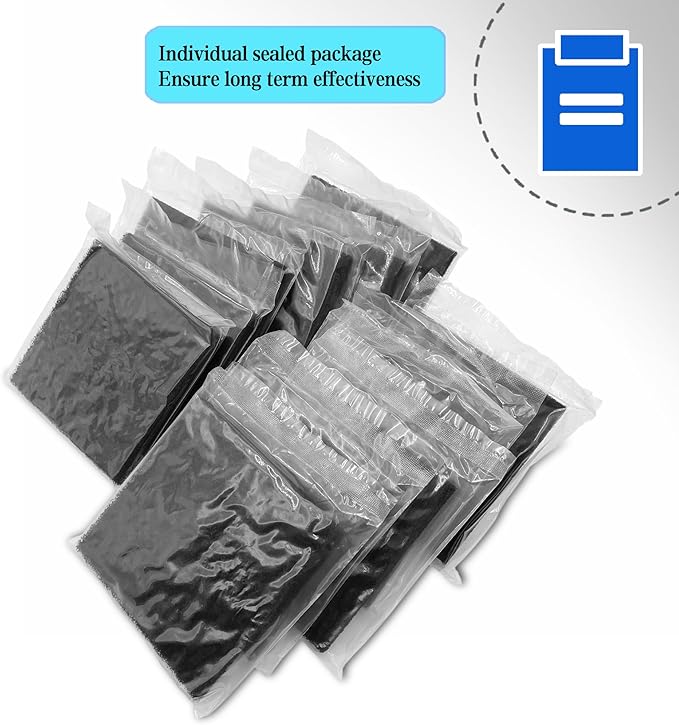 12 Pack Activated Carbon Filter Replacement Refills for KOTTO Solder Smoke Absorber Fume Ventilation Extractor, Compatible with DIY Fume Extractor with 4.7"*4.7" Fan Unit