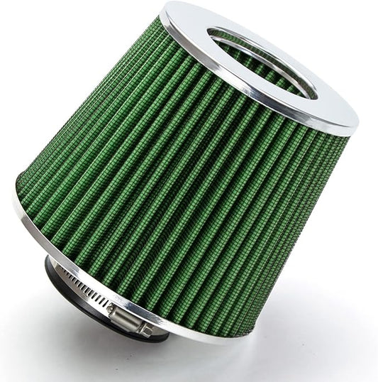 2.5" 63.5 mm Inlet Cold Air Cone Replacement Performance Washable Clamp-On Dry Air Filter