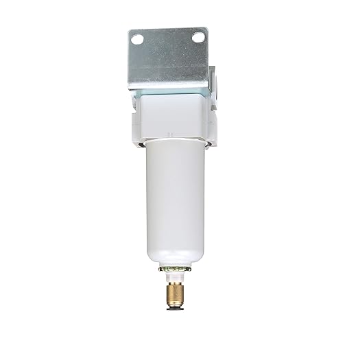 PneumaticPlus SAFM300-N03BD-MEP Compressed Air Coalescing Filter, 0.1 Micron, 3/8" NPT - Metal Bowl, Auto Drain, Bracket