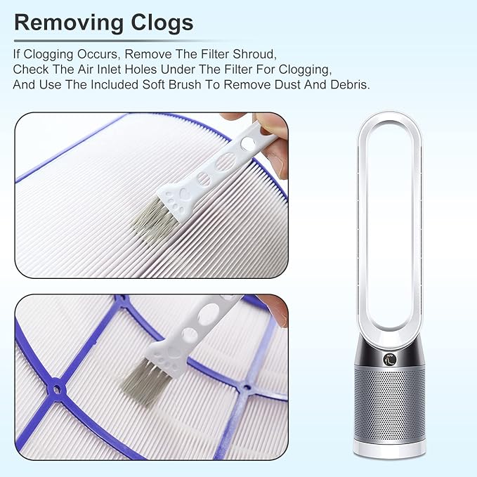 Replacement True Filter for Dyson TP04 TP06 TP07 TP09 TP10 HP04 HP06 HP07 HP09 HP10 PH01 PH02 PH04, Fan Sealed Two Stage 360 System Pure Cool - Activated Carbon