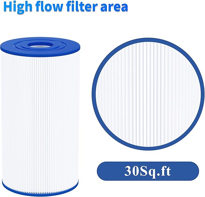 Cryspool® 06016 Filter Compatible with PWK30, C-6430, Watkins 31489, FC-3915, P/N0969601, 71825, 73178, 73250, 30 Sq. Ft Spa Filter Cartridge, 5 Pack