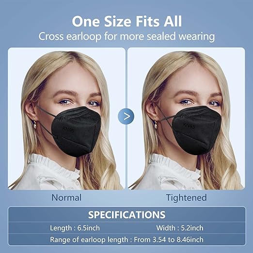 HALIDODO KN95 Face Mask, 5-Ply Breathable Comfortable Safety Mask (Royal Blue)