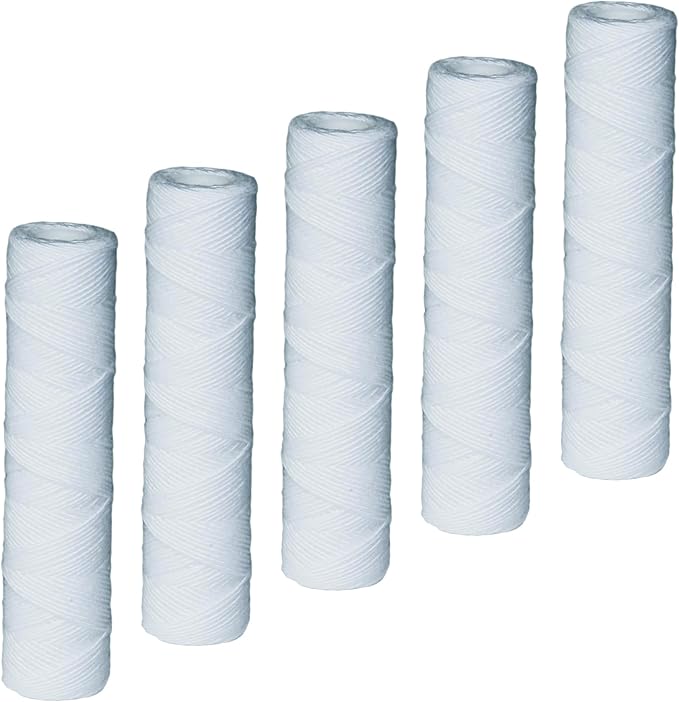 CFS – 5 Micron 10" x 2.5" Sediment Water Filter Cartridges Compatible with Campbell 1SS Models – Removes Bad Taste and Odor – Whole House Replacement Filter Cartridge – 5 Pack