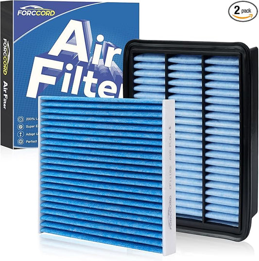1Pcs HEPA Cabin Air Filter and 1Pcs Engine Air Filter Fit for 2016-2024 Mazda CX-9 2.5L Activated Carbon Cabin Filter Replacement CF12157 PY8W133A0 Accessories