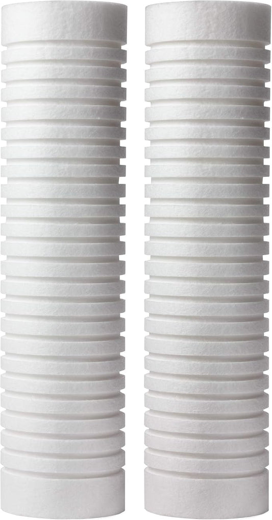 AO Smith 2.5"x10" 5 Micron Sediment Water Filter Replacement Cartridge - 2 Pack - For Whole House Filtration Systems - AO-WH-PREV-R2