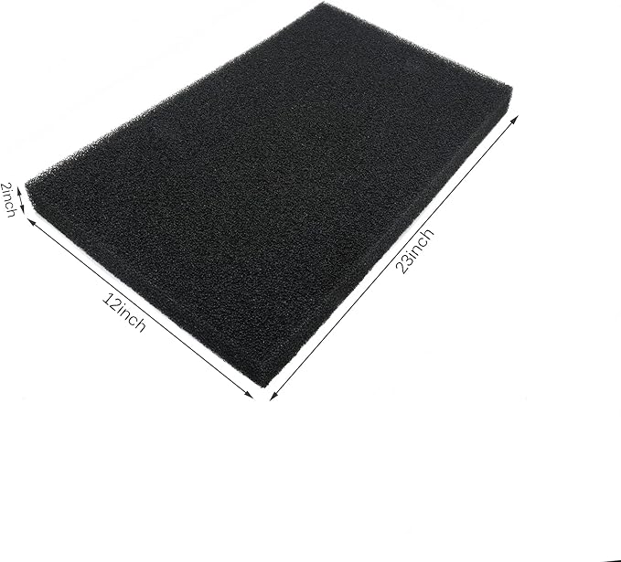 Aquarium Filter Sponge Large Pad, Cut-to-fit Foam Course for Fish Pong, Fish Tank 30 PPI (23x12x2 inch)