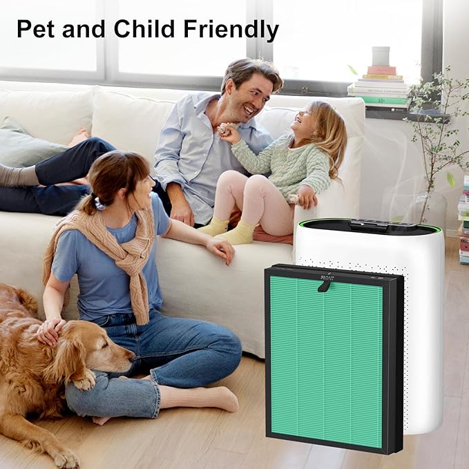 2 Pack MKD05 Air Filter Replacement for MK-D05 Air Purifier, 4-in-1 High-Efficiency Filter with Activated Carbon Filter – Pet Dander Version