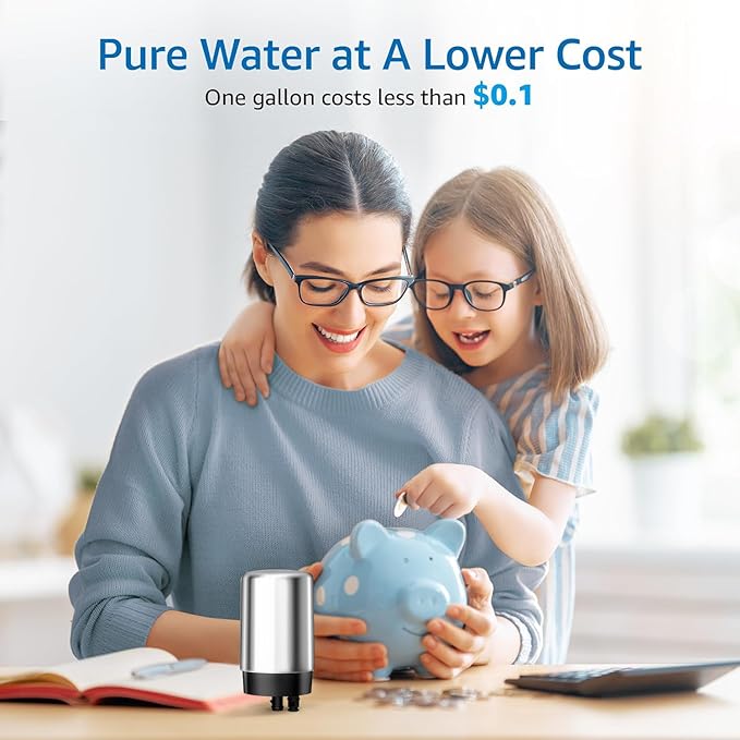 Filterlogic Faucets Filter Cartridge, Replacement for Brita® Filter, Brita® 36311 On Tap Water Filtration System, FR-200, FF-100, 100 Gallons, Chrome (2 Packs)