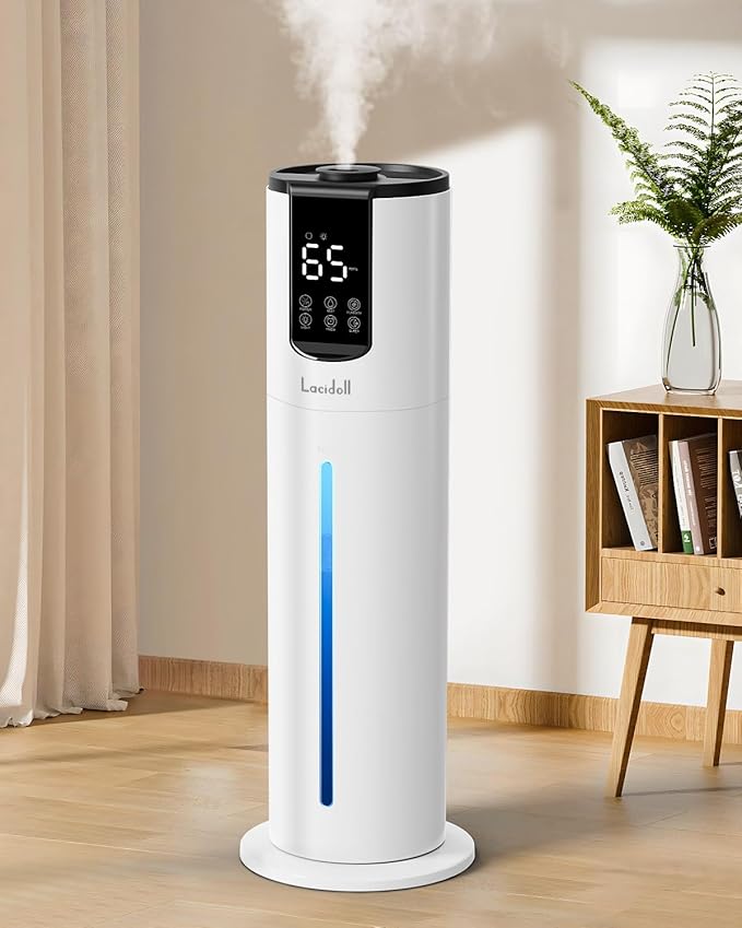 8L Humidifiers for bedroom, Humidifiers large room up to 500 sq ft, Easy to Clean Humidifier with Fully Washable Parts, Ultrasonic Cool Mist Humidifier for Home Plants Baby Nursery Office