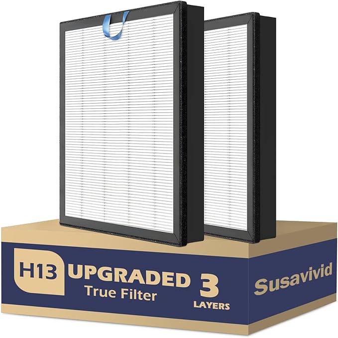 Vital 200S Air Filter Replacement for Vital 200S and 200S-P Air Purifier, 3-in-1 H13 True Replacement Filter, Activated Carbon Air Purifier Pre-Filter, 2 PC, White