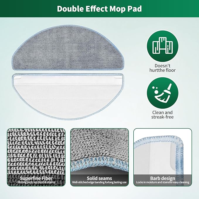 Replacement Parts compatible with iRobot Roomba Essential Series Y0140 Y0110 Y0112 Robot Vacuum Cleaner, Accessrioes inclue 2 Main Brush, 4 Mop Pad，6 Hepa Filter, 8 Side Brush