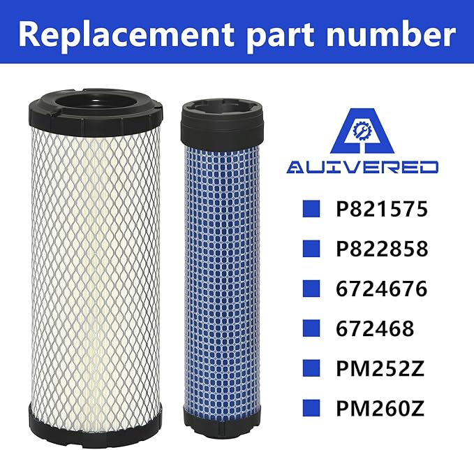 P821575 & P822858 Outer Inner Air Filter Set - Compatible with Donaldson FPG05 Air Cleaners, Kawasaki 11013-7044 & 11013-7045, Donaldson Kohler 25-083-01-S