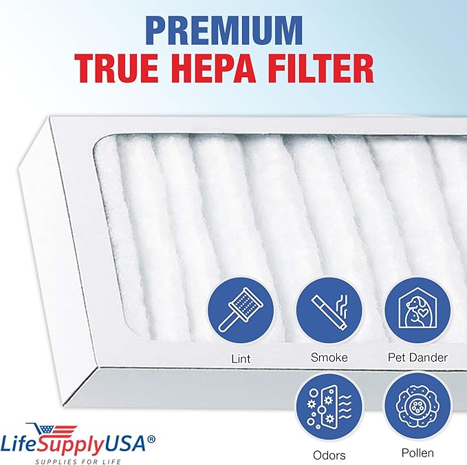 LifeSupplyUSA True HEPA Filter Replacement Compatible with Hunter 30963, 30709, 30711, 30730, 30752, 30790, 30857, 36710 Air Purifier