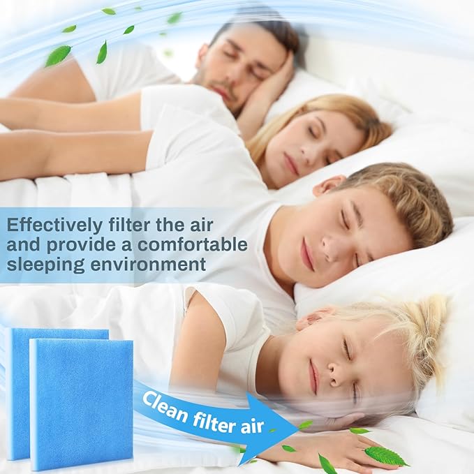 4 Pcs Filters Replacement Pads 10.5 x 10.5 Inches Replacement Filter Pads (Blue White)