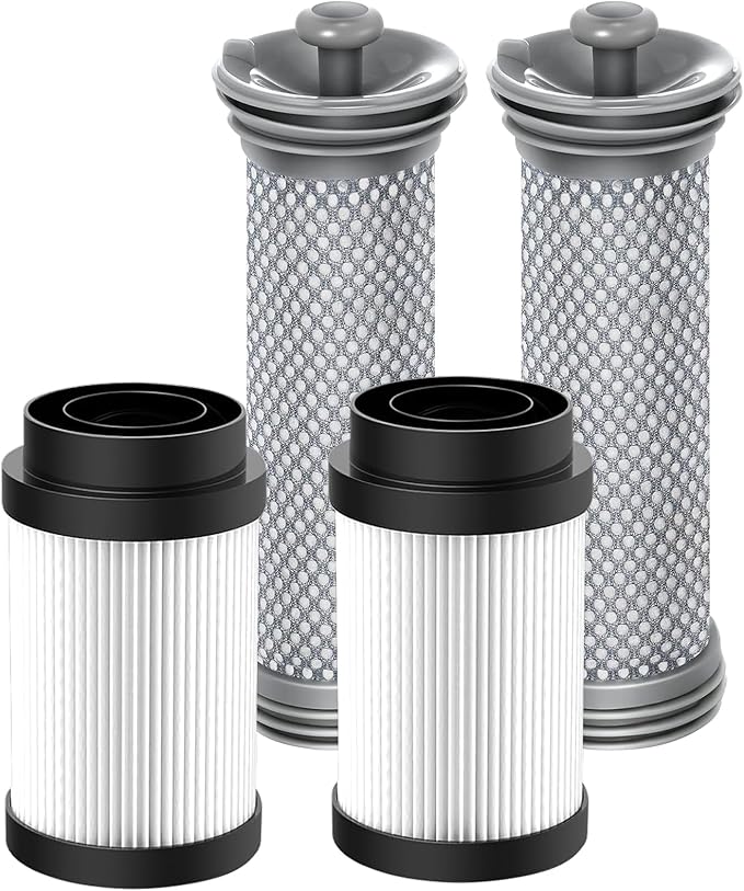 4 Pack Filter Replacement Parts for Tineco Pure ONE S15/S15 Essentials/S15 Pet Ex Vacuum Cleaner, 2 Pre Filters 2 HEPA Filters