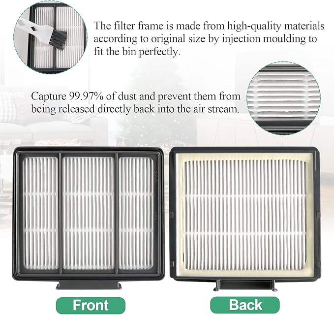 Replacement Parts for Shark ION Robot AV751 AV752 AV753 S87 R85 RV850 RV851WV robot vacuum replacement parts by Techecook - 10 Side Brushes, 5 Hepa Filter, 2 Main Brushes, 1 Filter Guard, 1 Pre-Filter