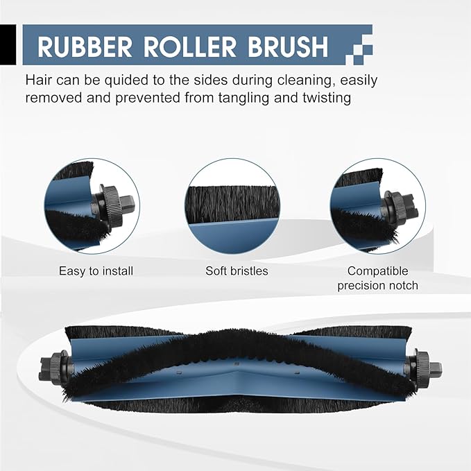 (30 Pack) Replacement Accessories for eufy Omni C20 Robot Cleaner, 2 Main Brushes + 6 HEPA Filters 6 Mop Pads 6 Dust Bags 8 Side Brushes,2 Tools