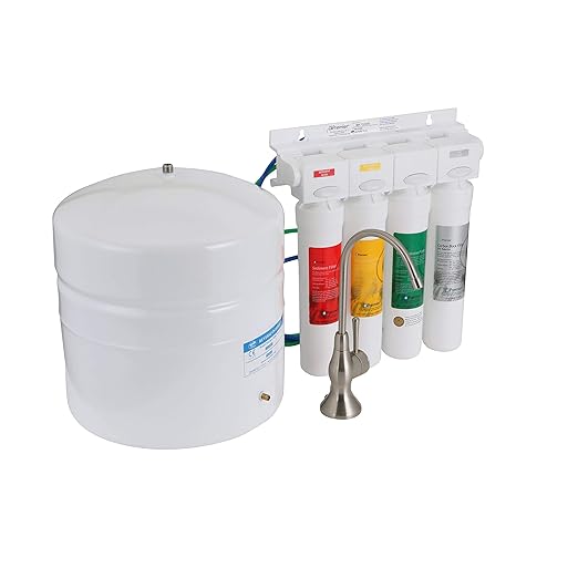 Watts Premier RO Pure Plus VOC 4 Stage Reverse Osmosis System Module with Built-In Check Valve Shutoff, Four Easy Push Button Filters, Sediment Filter, Carbon Block Filter, VOC Filter, Membrane