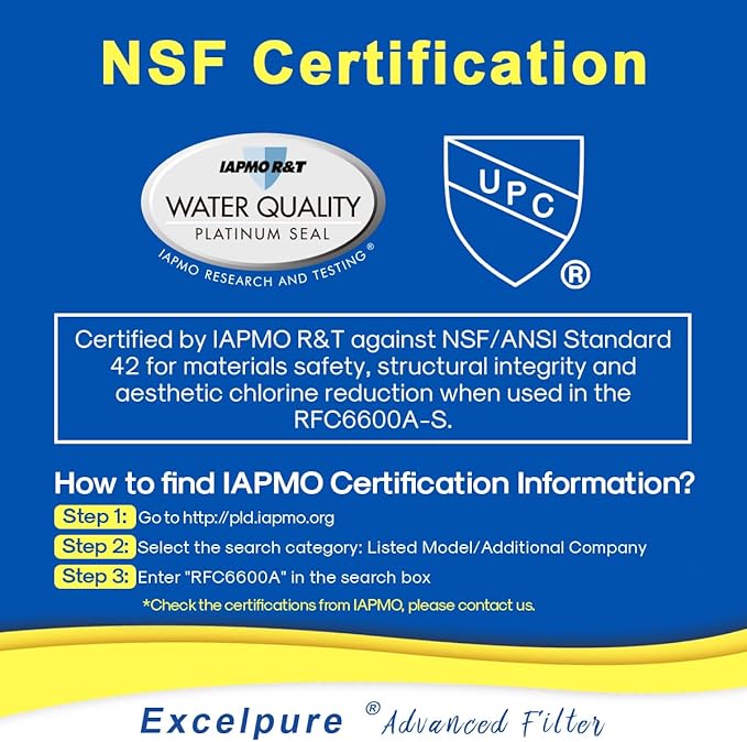 RFC6600A Refrigerator Water Filter Replacement for EDR3RXD1, Everydrop® Filter 3, 4396841, 4396710, Kenmore 46-9083,46-9030, 9030, 9083, KAD3RXD1, WHR3RXD1, 4PACK