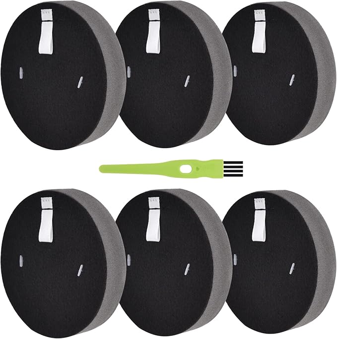 3070 3080 Filter Compatible with 3080 2831 3339 2903 2921 Bissel PowerEdge 2900A 2900 3274, Bissel Pet Hair 2897 Vacuum, Compare to Part # 1623102，(6 Pack)